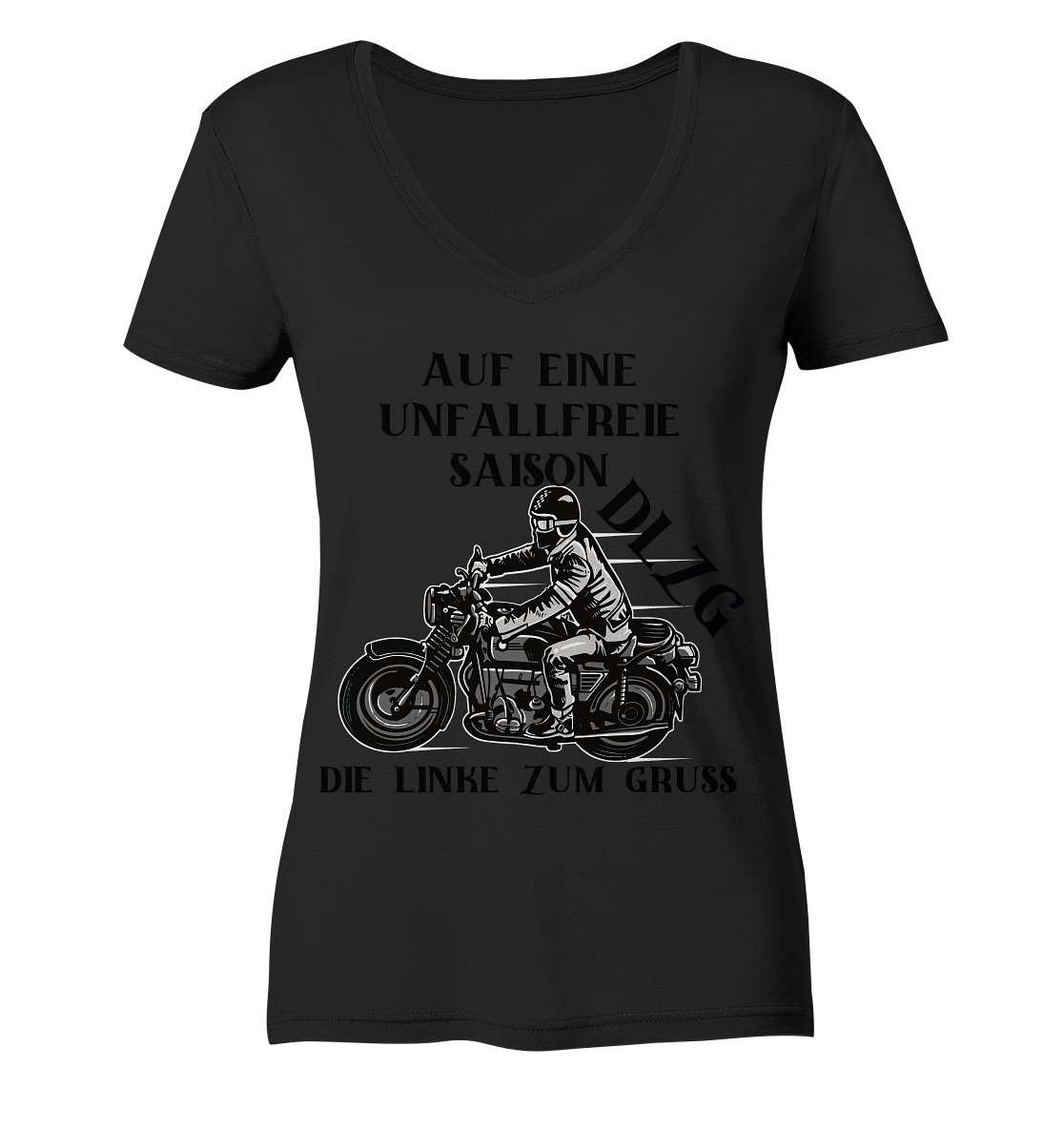 DLzG Glücksbringer Unfallfrei- Ladies Organic V-Neck Shirt