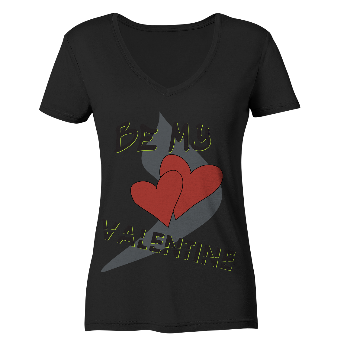 Be my Valentine, Valentinstag, 14. Februar - Ladies Organic V-Neck Shirt