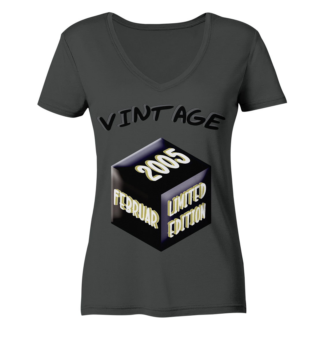 Vintage 2005 FEB Limited Edition, Geschenk zum 18 - Ladies Organic V-Neck Shirt