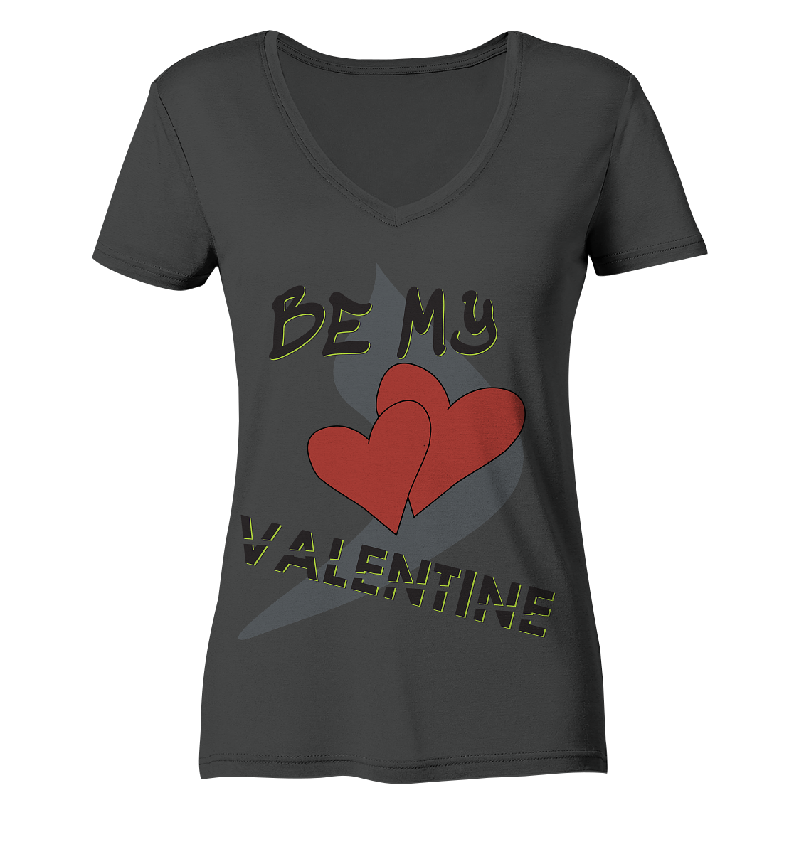 Be my Valentine, Valentinstag, 14. Februar - Ladies Organic V-Neck Shirt