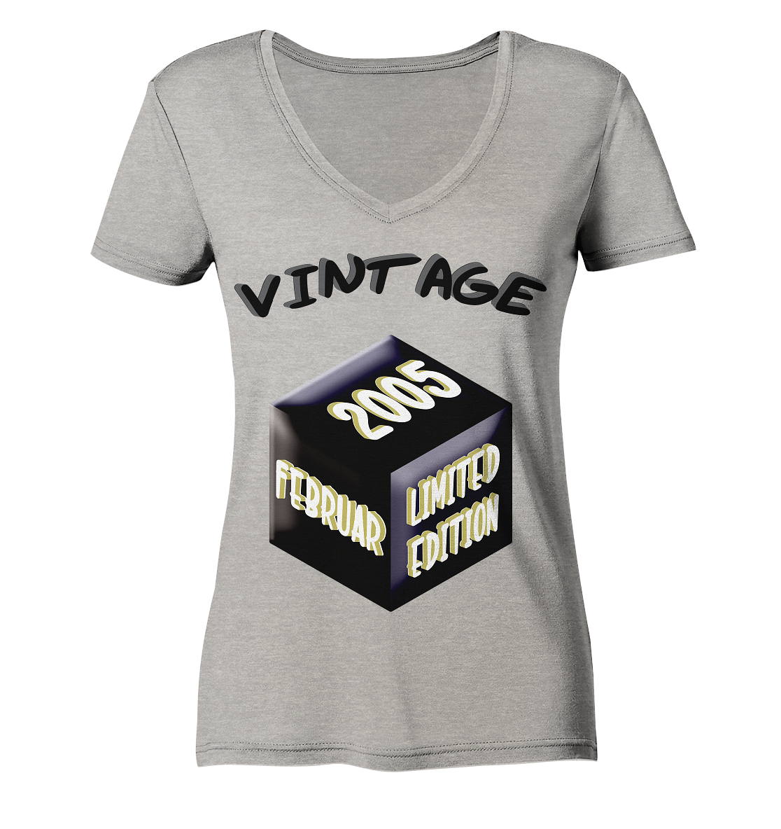 Vintage 2005 FEB Limited Edition, Geschenk zum 18 - Ladies Organic V-Neck Shirt