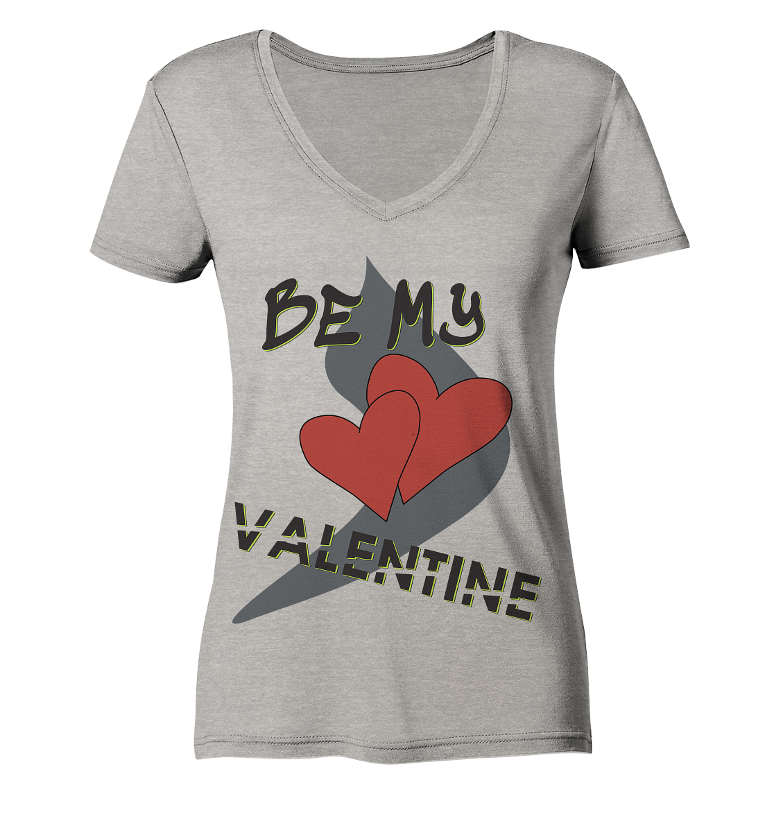 Be my Valentine, Valentinstag, 14. Februar - Ladies Organic V-Neck Shirt