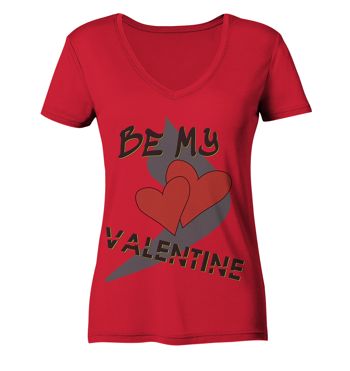 Be my Valentine, Valentinstag, 14. Februar - Ladies Organic V-Neck Shirt