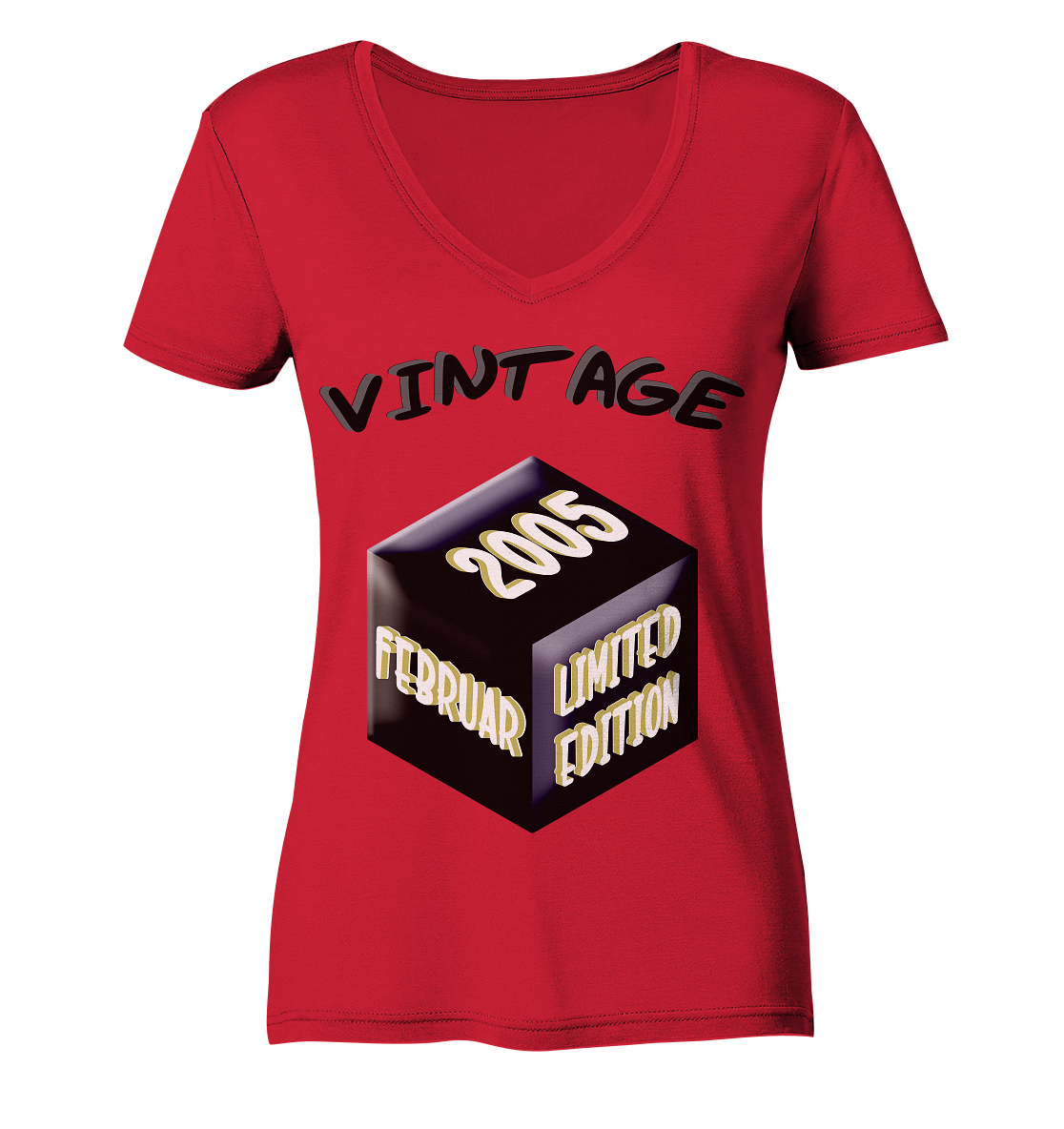 Vintage 2005 FEB Limited Edition, Geschenk zum 18 - Ladies Organic V-Neck Shirt