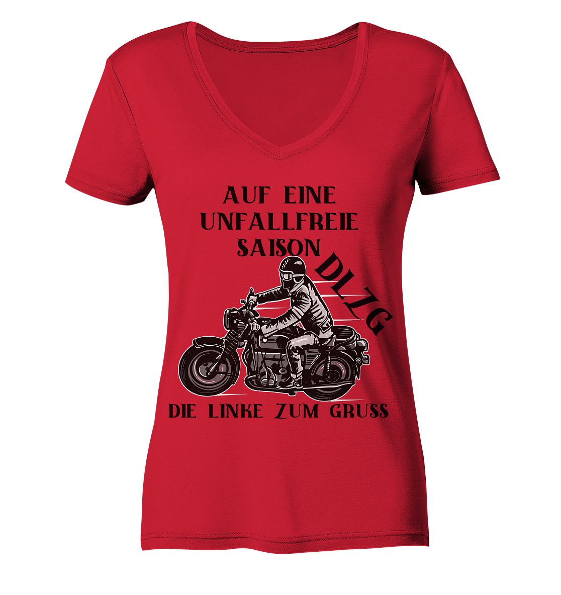 DLzG Glücksbringer Unfallfrei- Ladies Organic V-Neck Shirt