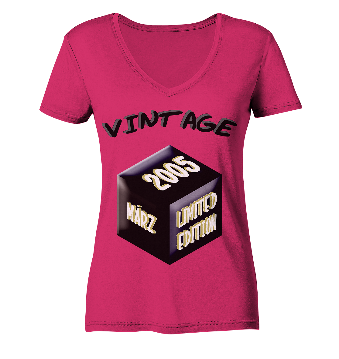 Vintage 2005 MÄRZ Limited Edition, Geschenk zum 18  - Ladies Organic V-Neck Shirt