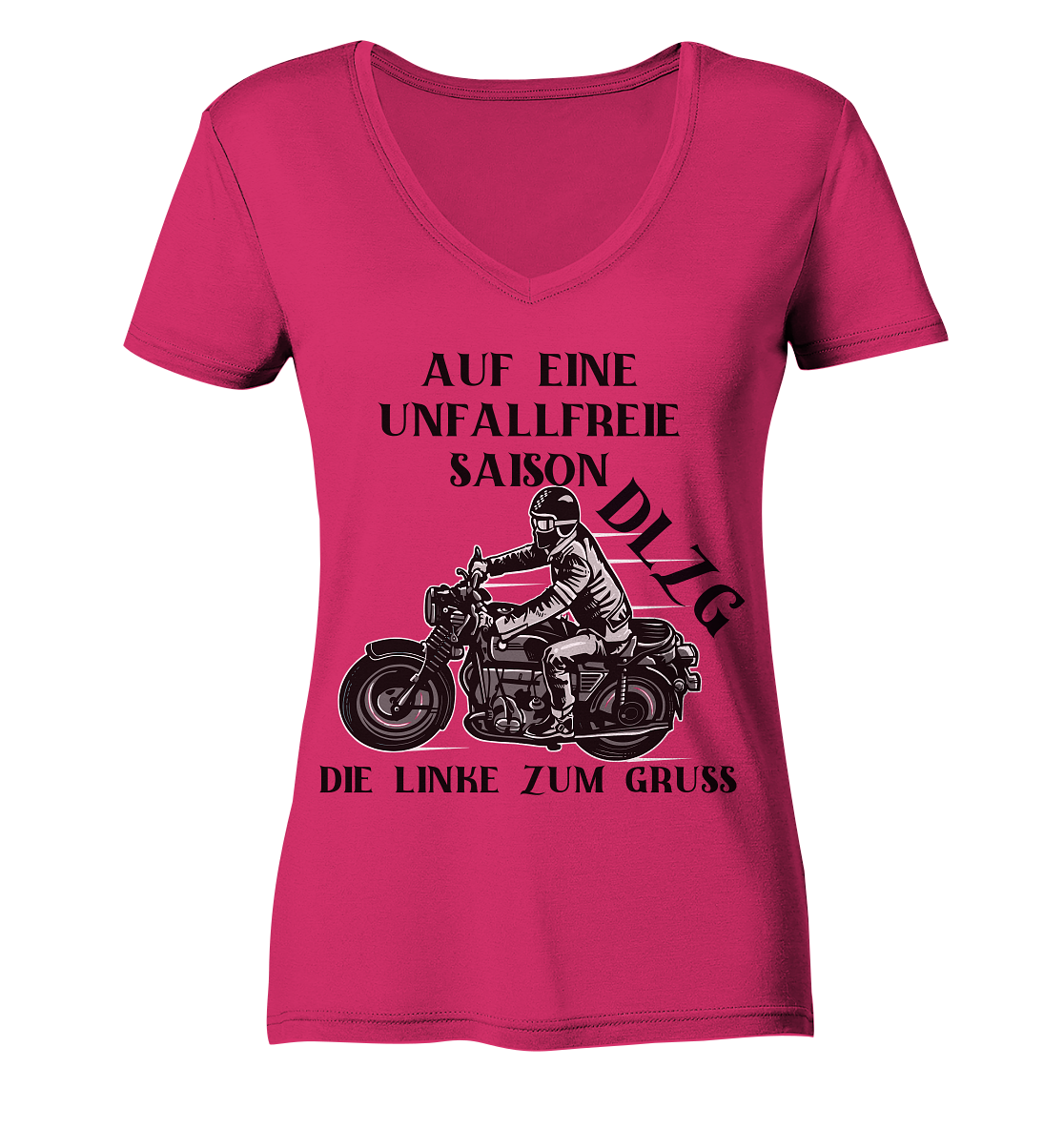 DLzG Glücksbringer Unfallfrei- Ladies Organic V-Neck Shirt