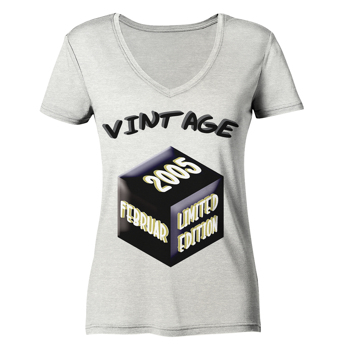 Vintage 2005 FEB Limited Edition, Geschenk zum 18 - Ladies Organic V-Neck Shirt