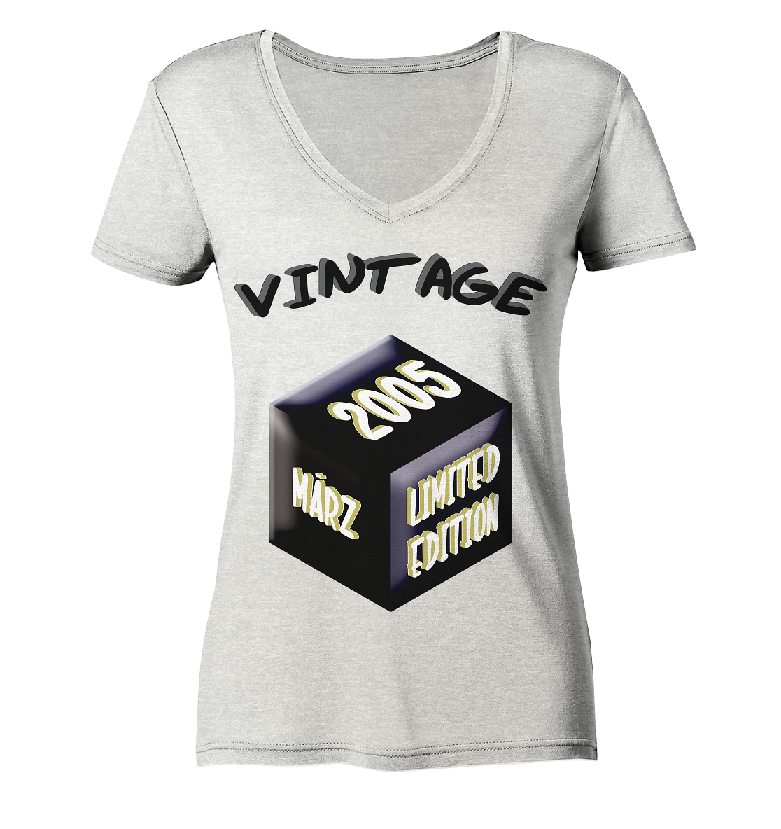 Vintage 2005 MÄRZ Limited Edition, Geschenk zum 18  - Ladies Organic V-Neck Shirt