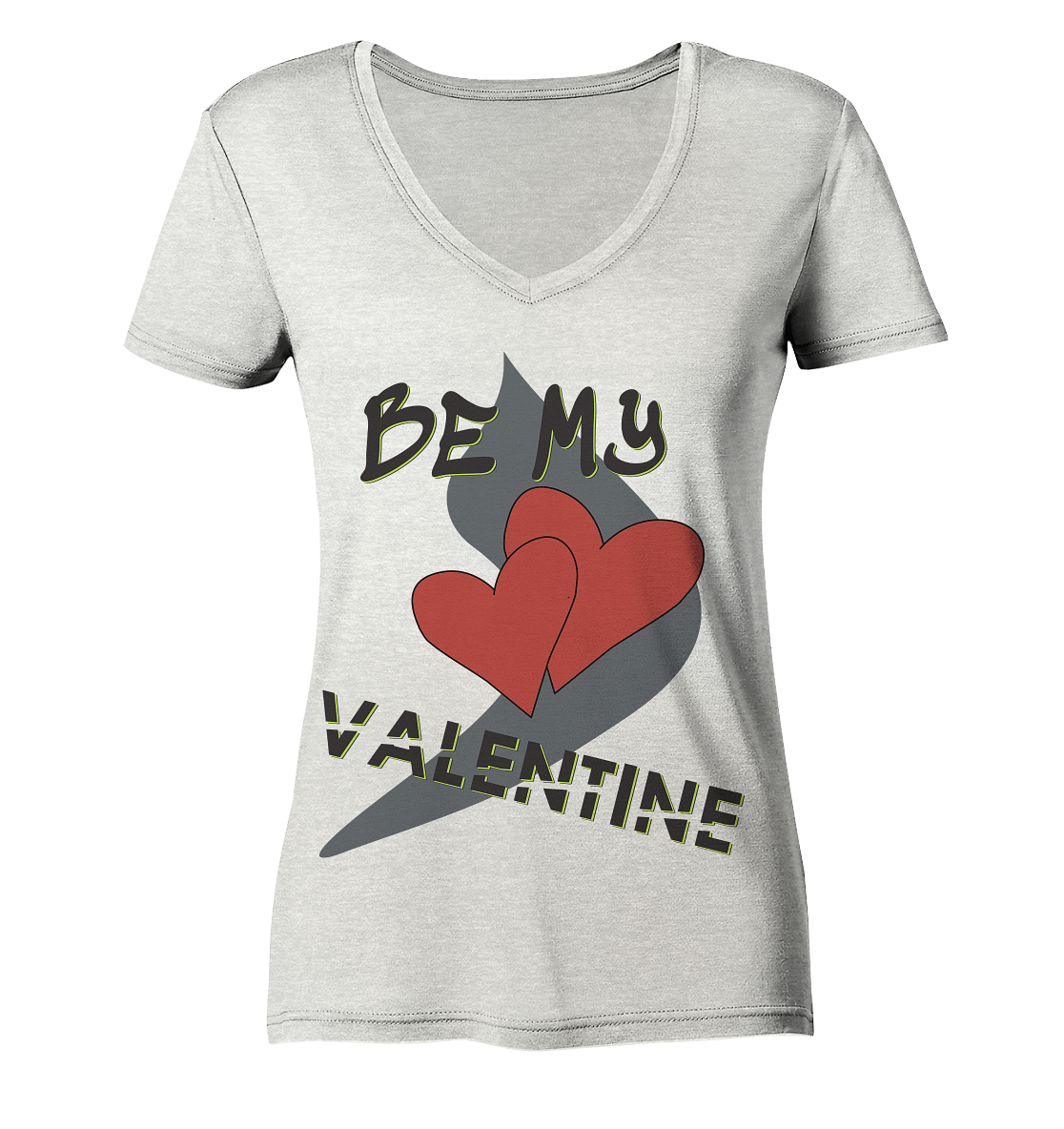 Be my Valentine, Valentinstag, 14. Februar - Ladies Organic V-Neck Shirt