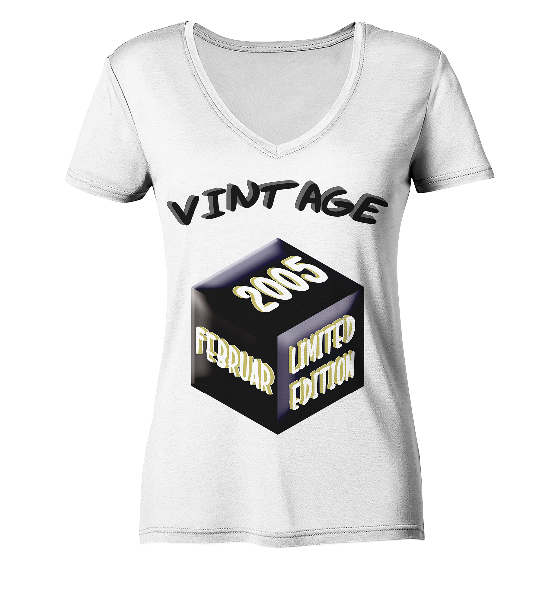 Vintage 2005 FEB Limited Edition, Geschenk zum 18 - Ladies Organic V-Neck Shirt