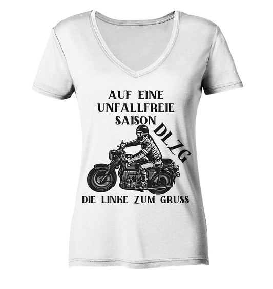 DLzG Glücksbringer Unfallfrei- Ladies Organic V-Neck Shirt