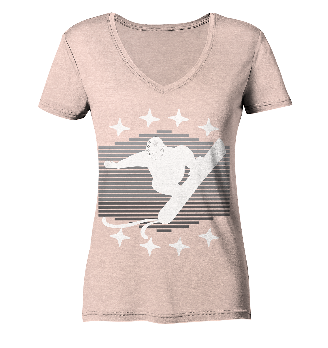 Snowboarder, Apres- Ski, Party danach, Piste - Ladies Organic V-Neck Shirt