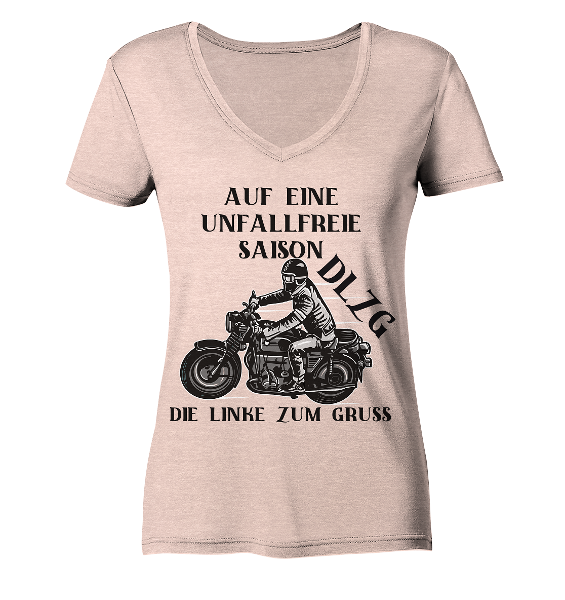 DLzG Glücksbringer Unfallfrei- Ladies Organic V-Neck Shirt