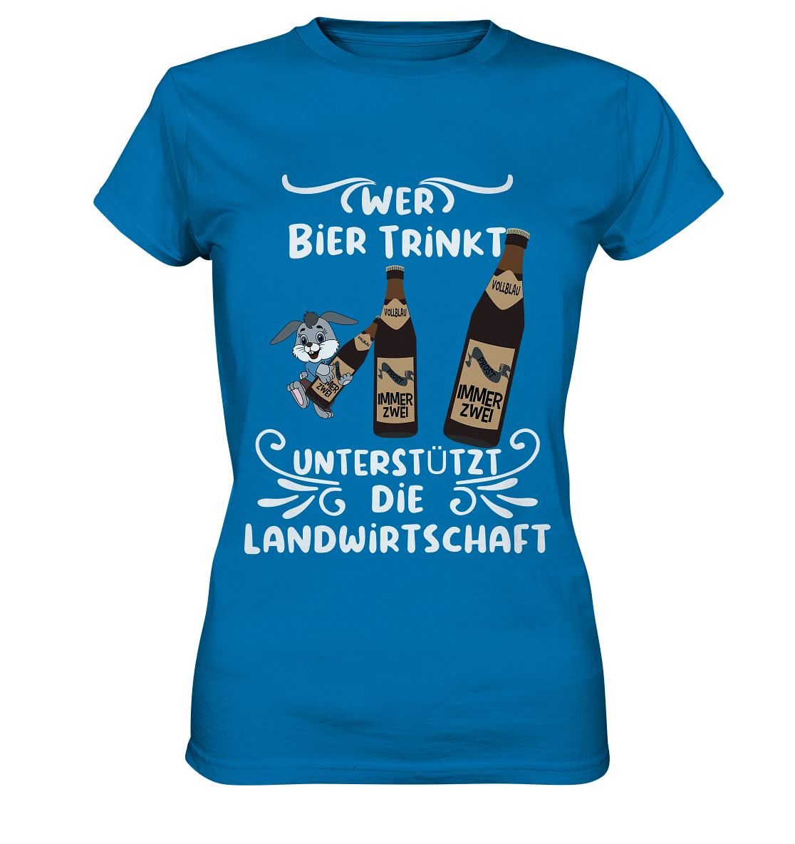 Wer Bier trinkt unterstützt die Landwirtschaft, Party- Shirt - Ladies Premium Shirt