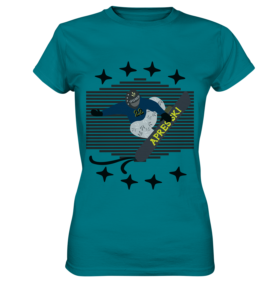 Snowboarding, Apres- Ski, Snowboard, - Ladies Premium Shirt