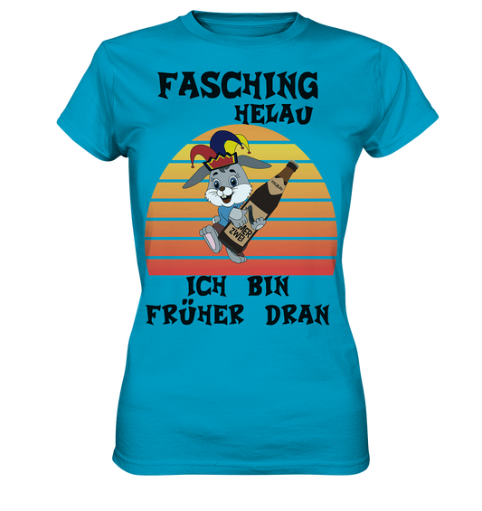 Fasching Helau, Osterhase feiert Karneval, Helau - Ladies Premium Shirt