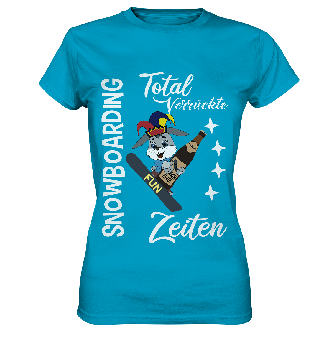 Snowboarding, verrückte Zeiten, Snowboarder, Osterhase - Ladies Premium Shirt