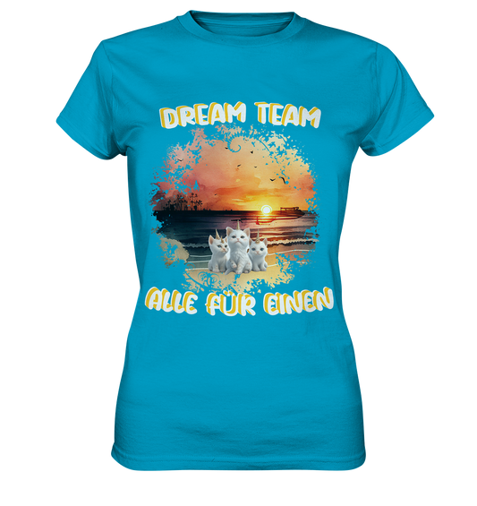 Dream Team, Einhorn Katzen Shirt, streetwear, casual t shirt, No 3 - Ladies Premium Shirt