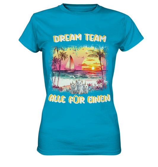 Dream Team, Einhorn Katzen Shirt, streetwear, casual t shirt, No 7 - Ladies Premium Shirt