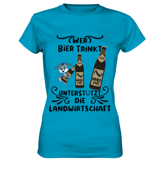 Wer Bier trinkt, Landwirtschaft unterstützen, Party - Ladies Premium Shirt