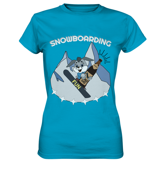 Snowboarder, Apres- Ski, Party danach, Piste, Helles Design - Ladies Premium Shirt