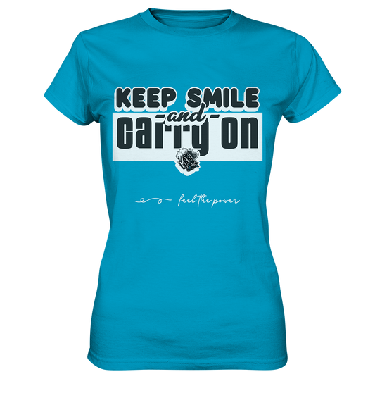 "Keep Smile"  Damen Premium Shirt