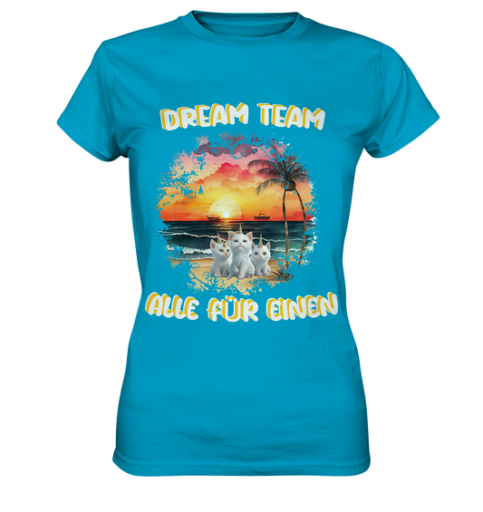 Dream Team, Einhorn Katzen Shirt, streetwear, casual t shirt, No 4 - Ladies Premium Shirt