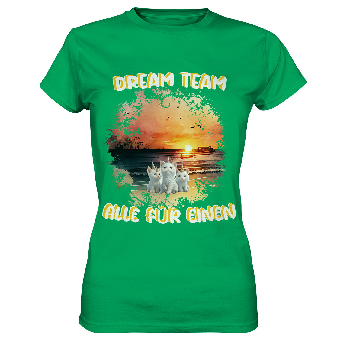 Dream Team, Einhorn Katzen Shirt, streetwear, casual t shirt, No 3 - Ladies Premium Shirt