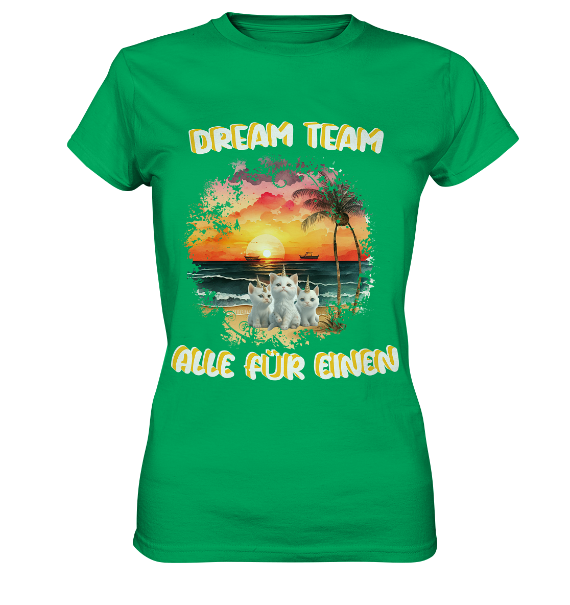 Dream Team, Einhorn Katzen Shirt, streetwear, casual t shirt, No 4 - Ladies Premium Shirt