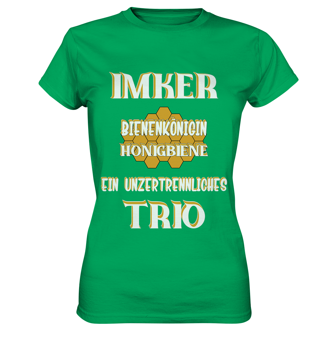 Imker- Bienenkönigin und Honigbiene, einTeam, Pfleger und Schützer von Bienen - Ladies Premium Shirt