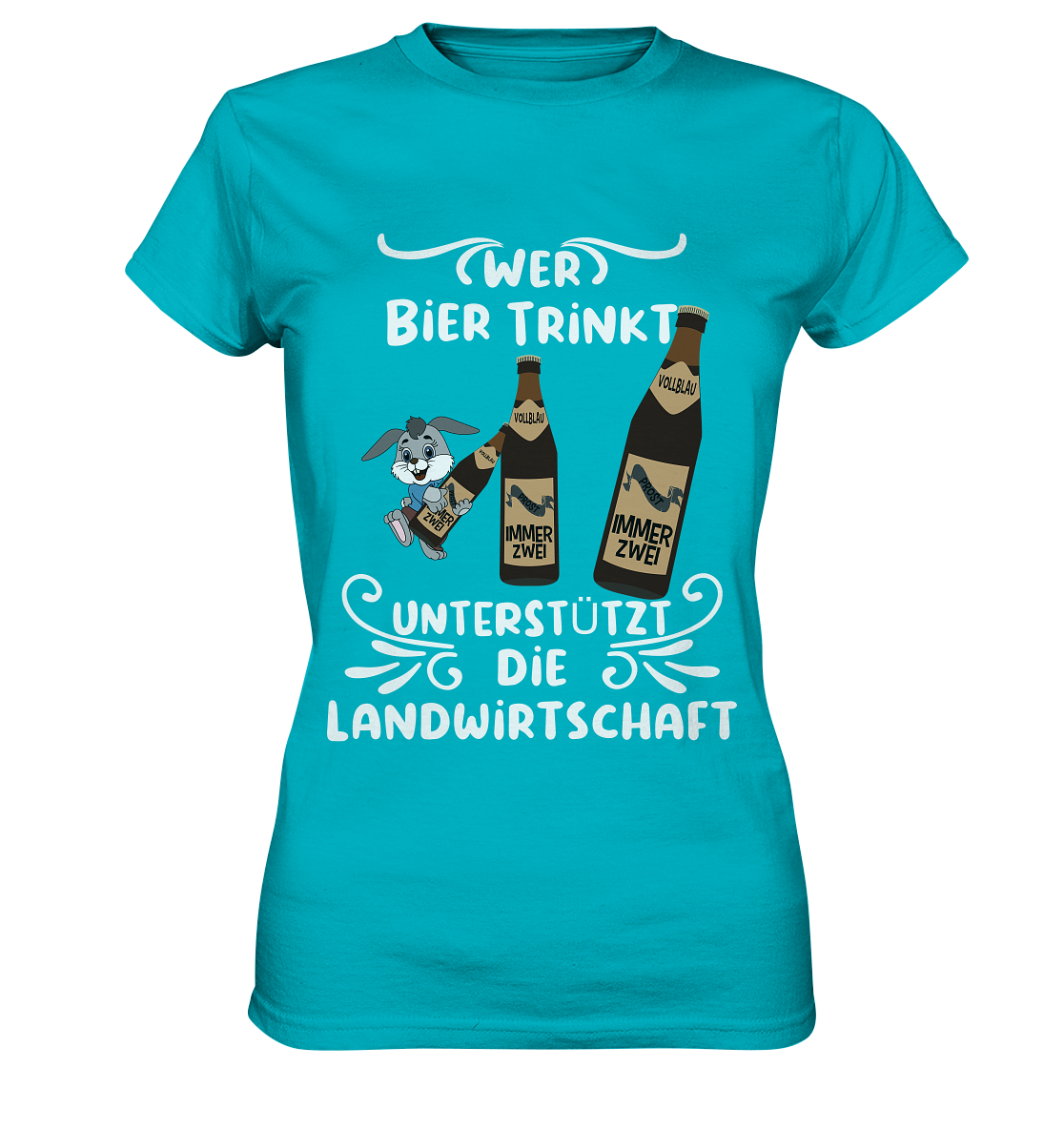 Wer Bier trinkt unterstützt die Landwirtschaft, Party- Shirt - Ladies Premium Shirt