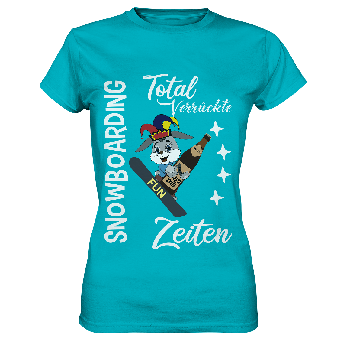 Snowboarding, verrückte Zeiten, Snowboarder, Osterhase - Ladies Premium Shirt