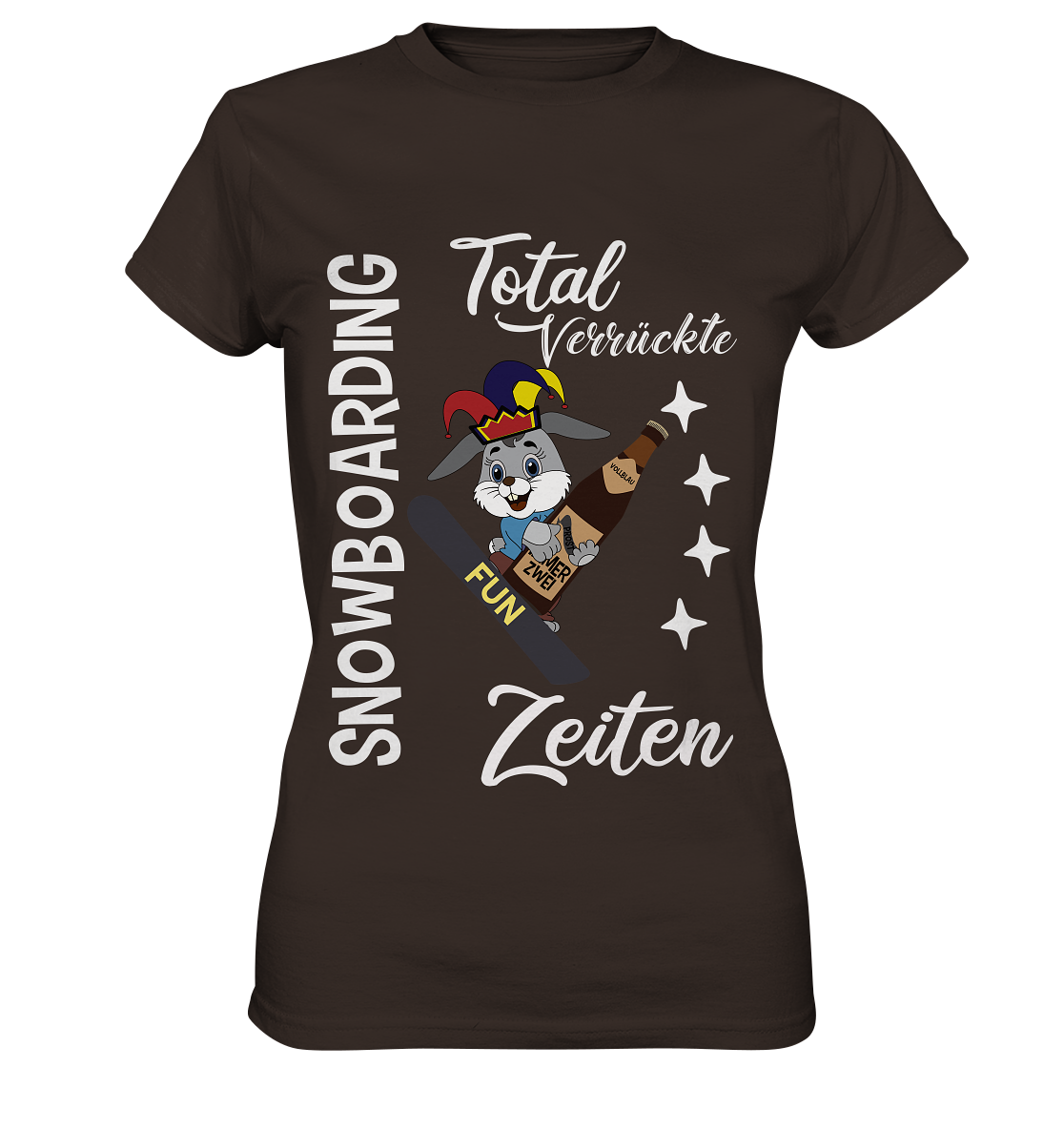 Snowboarding, verrückte Zeiten, Snowboarder, Osterhase - Ladies Premium Shirt