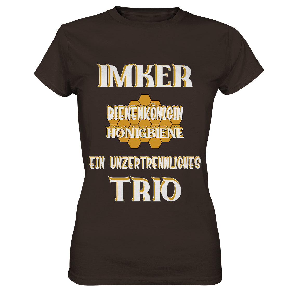 Imker- Bienenkönigin und Honigbiene, einTeam, Pfleger und Schützer von Bienen - Ladies Premium Shirt