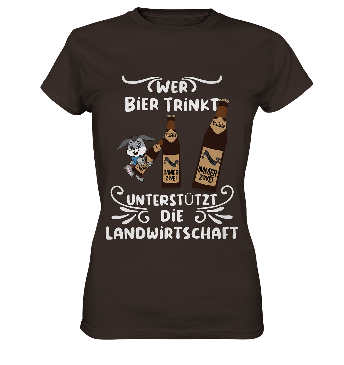 Wer Bier trinkt unterstützt die Landwirtschaft, Party- Shirt - Ladies Premium Shirt