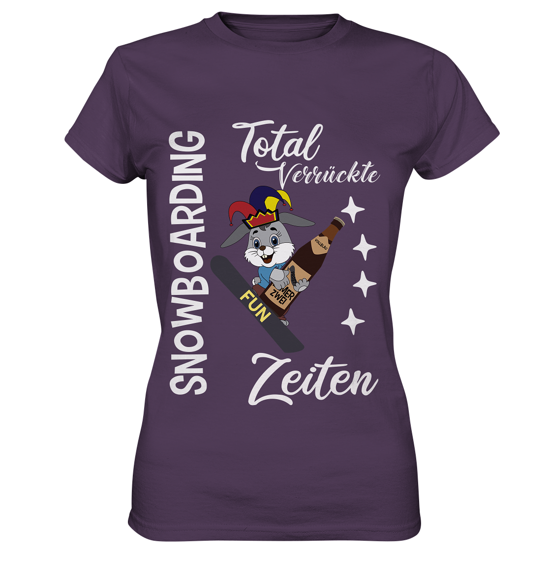 Snowboarding, verrückte Zeiten, Snowboarder, Osterhase - Ladies Premium Shirt