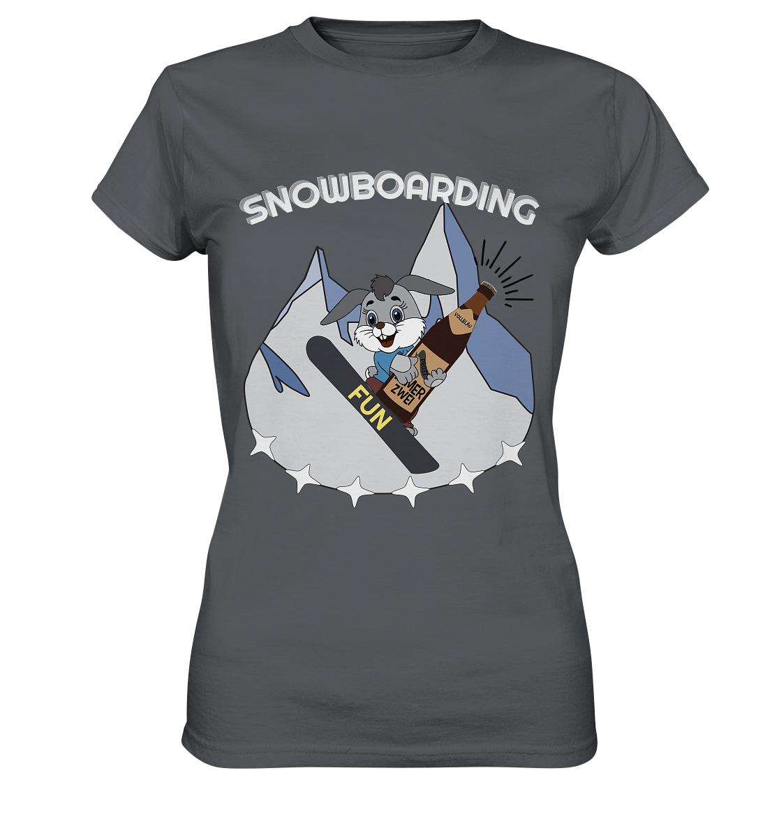 Snowboarder, Apres- Ski, Party danach, Piste, Helles Design - Ladies Premium Shirt