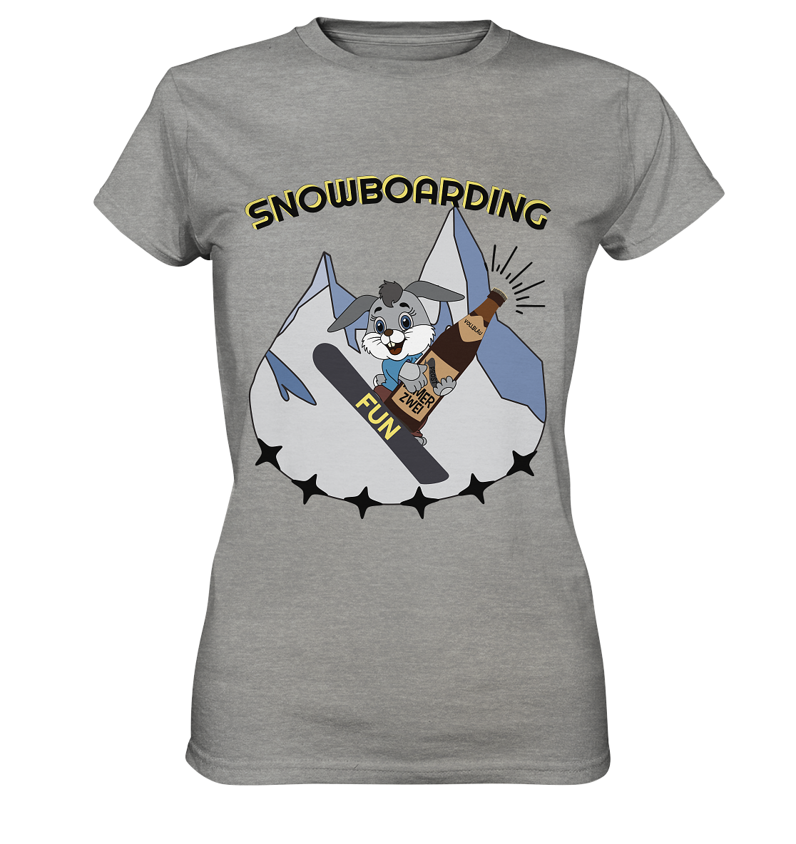 Snowboarding, Apres- Ski, Snowboard, Skihase und Bier - Ladies Premium Shirt