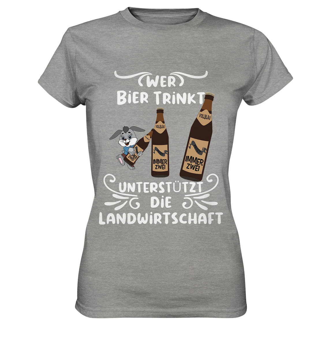 Wer Bier trinkt unterstützt die Landwirtschaft, Party- Shirt - Ladies Premium Shirt