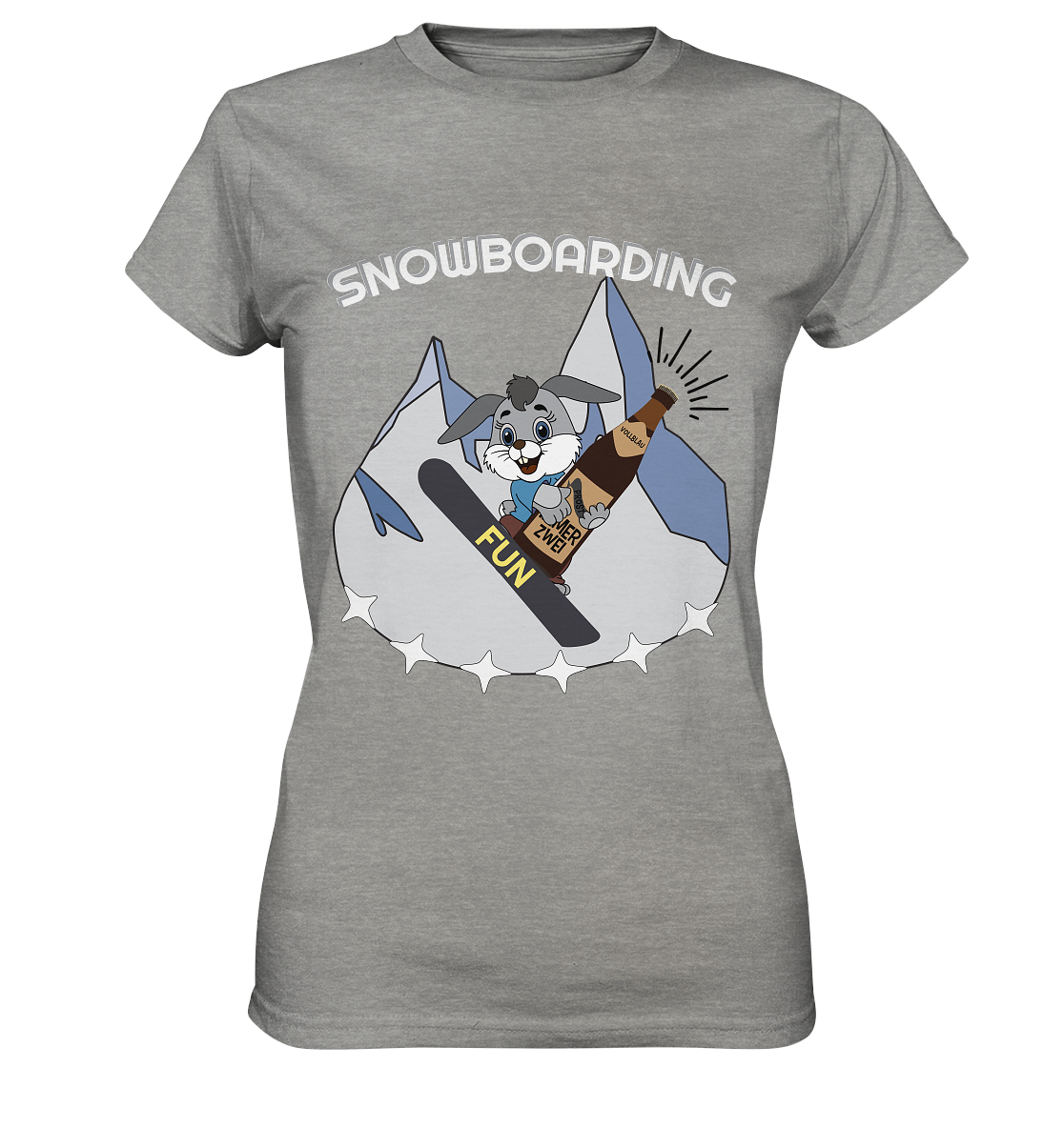 Snowboarder, Apres- Ski, Party danach, Piste, Helles Design - Ladies Premium Shirt