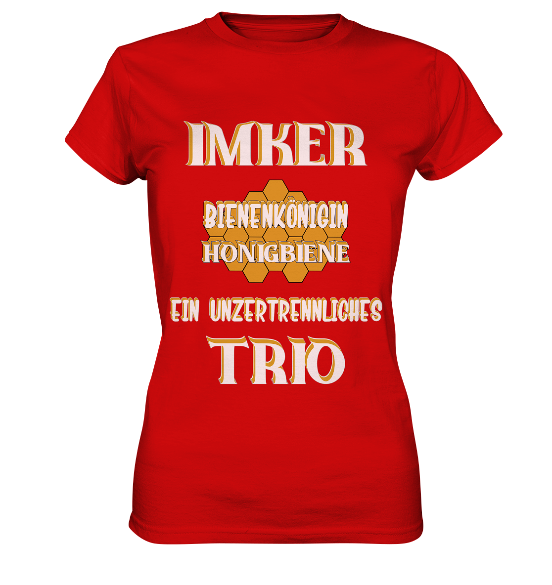 Imker- Bienenkönigin und Honigbiene, einTeam, Pfleger und Schützer von Bienen - Ladies Premium Shirt