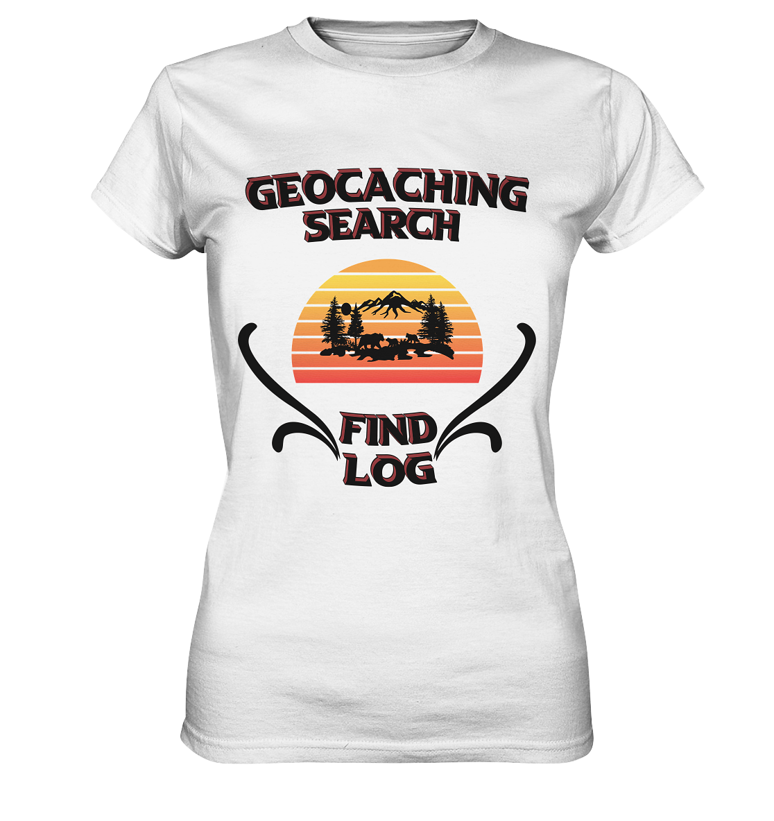 Geocaching, Suchen, Finden und Log, Geocaches - Ladies Premium Shirt