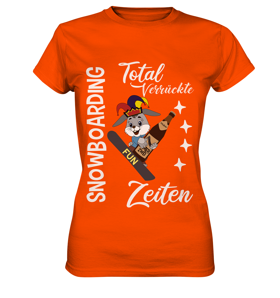 Snowboarding, verrückte Zeiten, Snowboarder, Osterhase - Ladies Premium Shirt