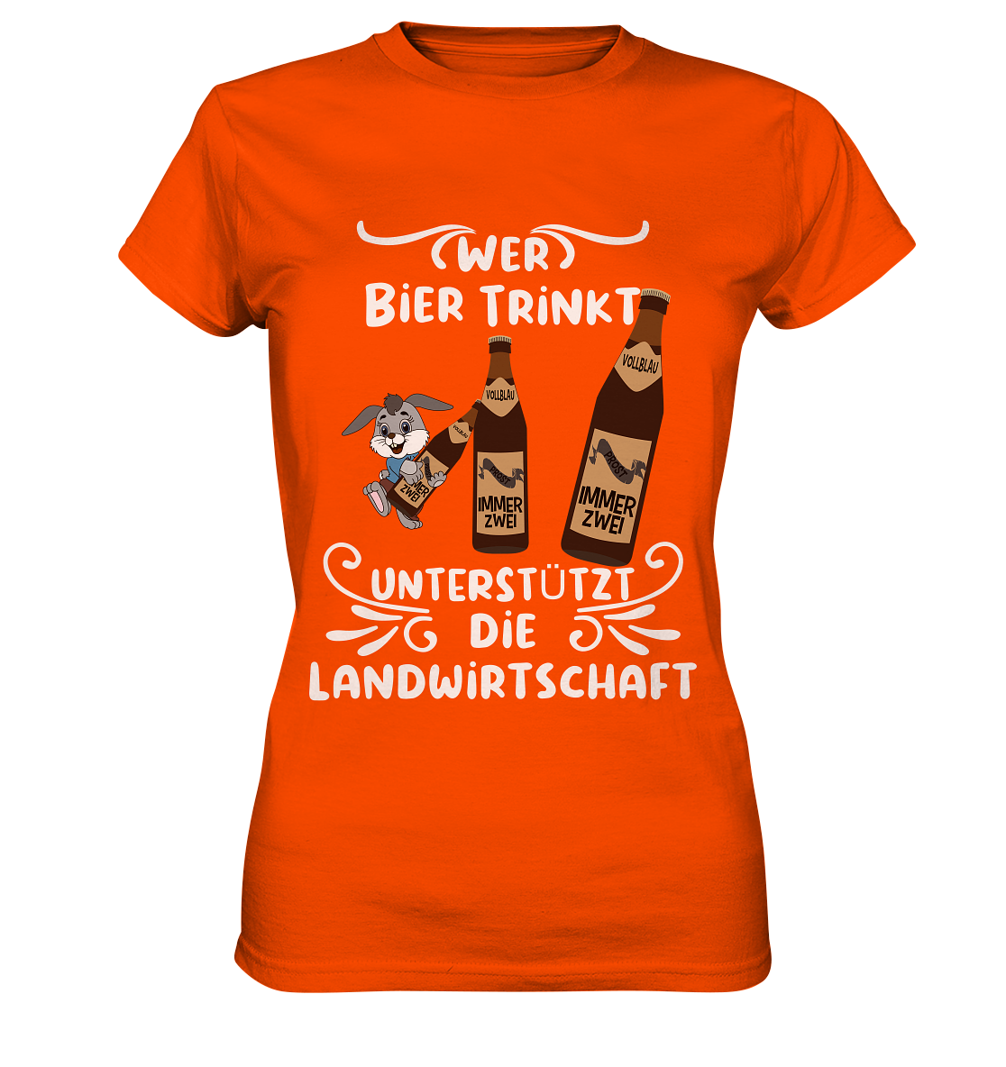 Wer Bier trinkt unterstützt die Landwirtschaft, Party- Shirt - Ladies Premium Shirt