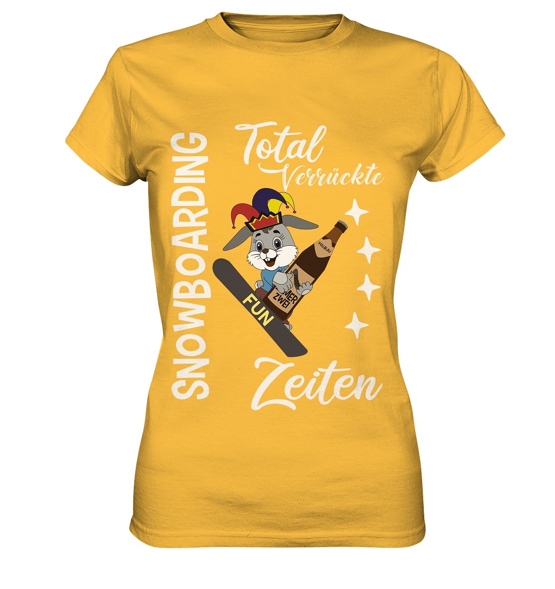 Snowboarding, verrückte Zeiten, Snowboarder, Osterhase - Ladies Premium Shirt