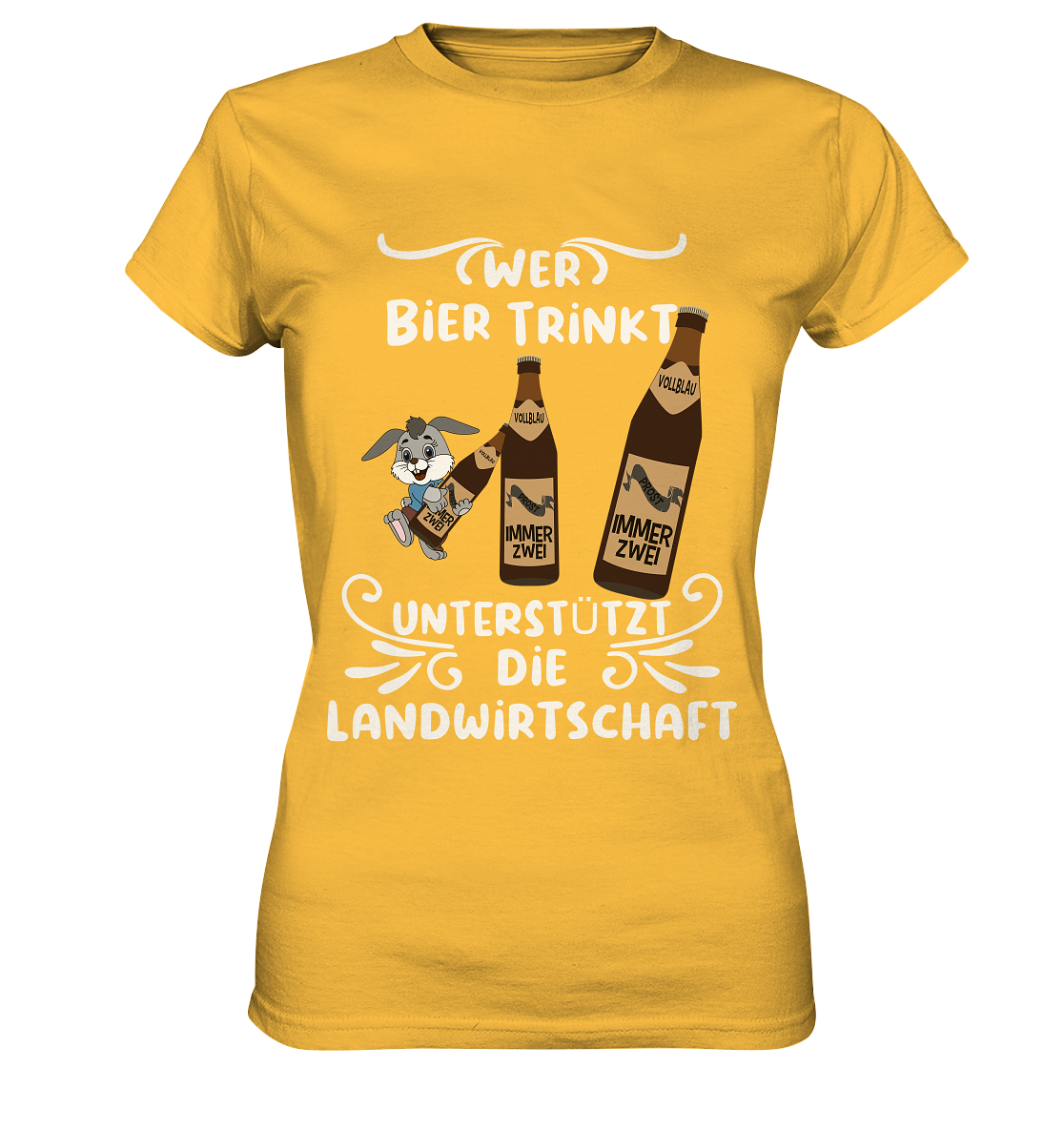 Wer Bier trinkt unterstützt die Landwirtschaft, Party- Shirt - Ladies Premium Shirt