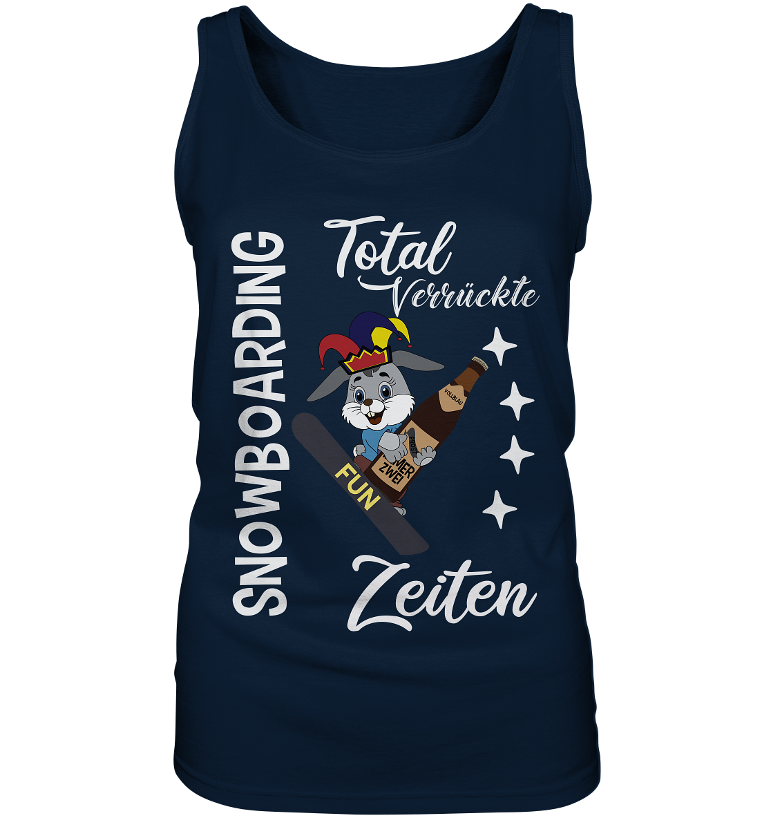 Snowboarding, verrückte Zeiten, Snowboarder, Osterhase - Ladies Tank-Top