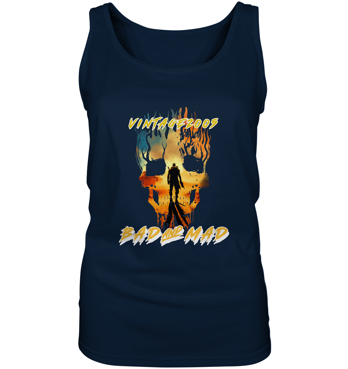 Vintage 2005- BAD AND MAD, streetwear, casual style - Ladies Tank-Top