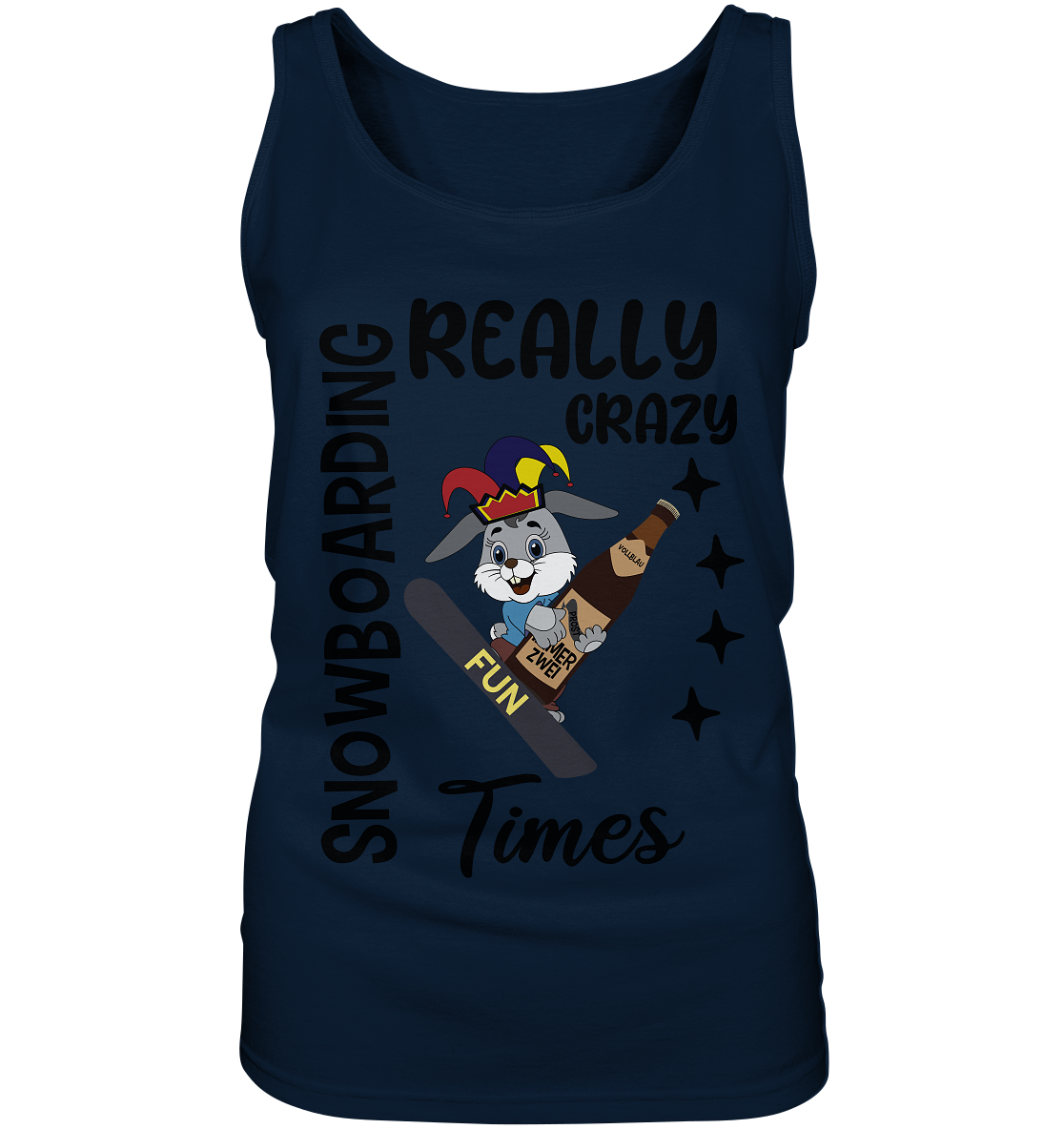 Snowboarding, really crazy, Osterhase mit Bierflasche  - Ladies Tank-Top